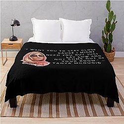 Tanya McQuoid White Lotus Quotes Throw Blanket