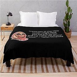 Tanya McQuoid White Lotus Quotes Throw Blanket