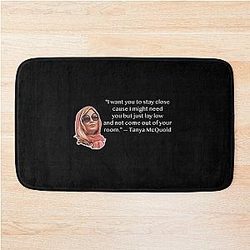 Tanya McQuoid White Lotus Quote Bath Mat