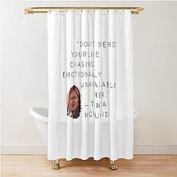 Tanya McQuoid White Lotus Quotes Emotionally Unavailable Men Shower Curtain