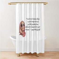 Tanya McQuoid White Lotus Quotes Shower Curtain