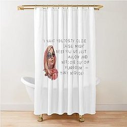 Tanya McQuoid White Lotus Quotes Shower Curtain