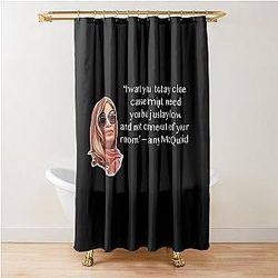 Tanya McQuoid White Lotus Quotes Shower Curtain