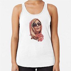 Tanya McQuoid White Lotus Racerback Tank Top