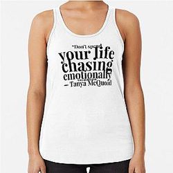 Tanya McQuoid White Lotus Fitted Tank Top