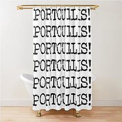 Portcullis Shower Curtain Sue Perkins Taskmaster quote