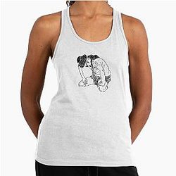 Chris Parker - Busted for the Custard - Poorly Drawn Taskmaster Racerback Tank Top