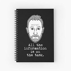 Taskmaster - All the information is on the task - Alex Horne Spiral Notebook