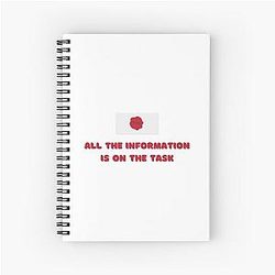 All information is on the Taskmaster Notebook