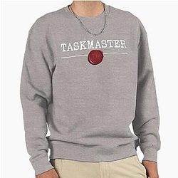 Taskmaster Font With Wax Seal Pullover Sweatshirt