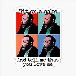 Sit on a cake Taskmaster Sticker