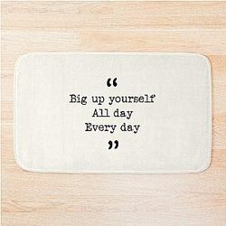Taskmaster quote Big up yourself Bath Mat
