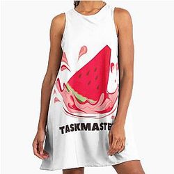 TASKMASTER WATERMELON A-Line Dress