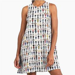 Cast Poster Taskmaster First Series A-Line Dress