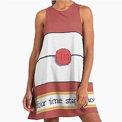 Taskmaster Retro Pixel Art A-Line Dress
