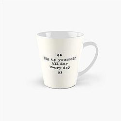 Taskmaster quote - Big up yourself every day Tall Mug