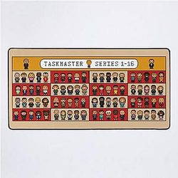 Taskmaster Pixel Art Complete Series 1-16 wide version Desk Mat