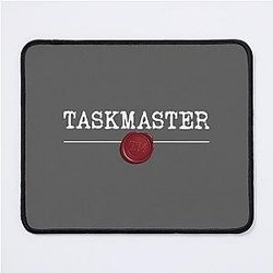 Taskmaster Typewriter Font Mouse Pad With Wax Seal
