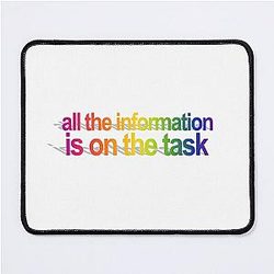 All information is on the Taskmaster UK Mouse Pad