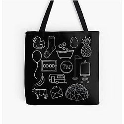 Taskmaster icons white All Over Print Tote Bag