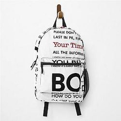 Taskmaster Quotes Back Pack