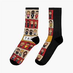 Pixel Art Taskmaster display. Essential Socks