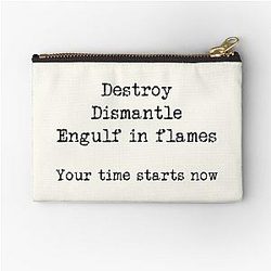 Taskmaster - Destroy Engulf in Flames Zipper Pouch