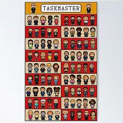 Series 1-18 Pixel Art Taskmaster Poster