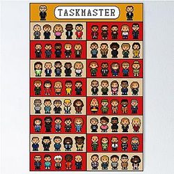 Taskmaster Pixel Art Complete Series 1-16 Poster