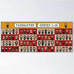 Taskmaster Pixel Art, Complete Series 1-16 Poster