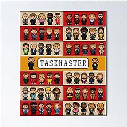 Series 1-12 Pixel Art Taskmaster display. Poster