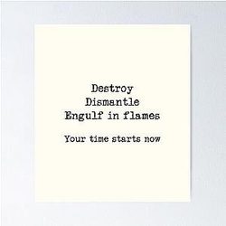Taskmaster - Destroy and Engulf in Flames Poster