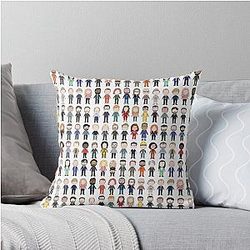 Cast Taskmaster First Series Throw Pillow