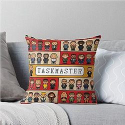 Pixel Art Taskmaster Throw Pillow