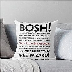 Taskmaster Quotes Throw Pillow