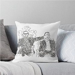 The Taskmaster and the Assistant: Poorly Drawn Taskmaster Throw Pillow