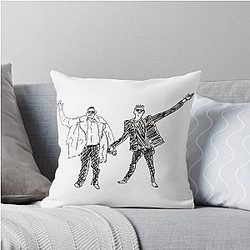 The Friendship Dance - Alex Horne and Joe Lycett Poorly Drawn Taskmaster Throw Pillow