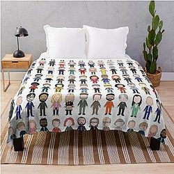 Cast Poster Taskmaster First Series Throw Blanket