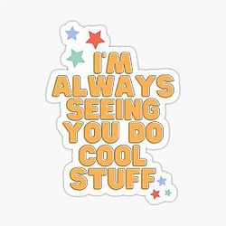 I'm always seeing you do cool stuff - Nish Kumar and Mark Watson on Taskmaster UK Sticker