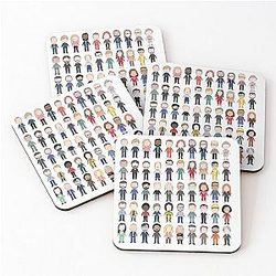 Cast Poster Taskmaster First Series Coasters (Set of 4)
