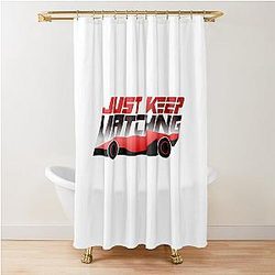 F1 Themed Just Keep Watching Shower Curtain