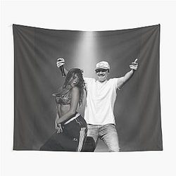 Morgan Wallen Tate McRae Crossover Fan Art Tapestry