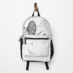 Tate McRae digital pencil drawing art of a backpack