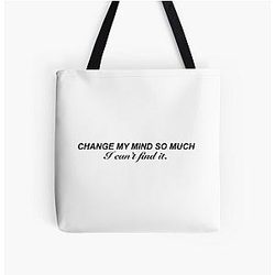Change My Mind - Tate McRae Quote - Emotional Lyrics All Over Print Tote Bag