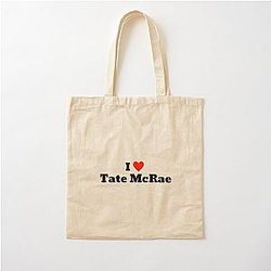 I Love Tate McRae Cotton Tote Bag