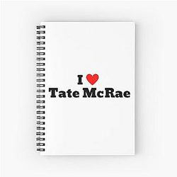 I Love Tate McRae Spiral Notebook