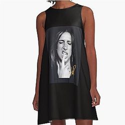 Tate McRae 2025 Portrait Signature A-Line Dress