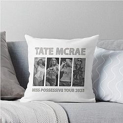Tate McRae Tour Vintage Fan Art Pillow