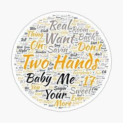 Two Hands - Tate McRae Lyric Cloud Stickers