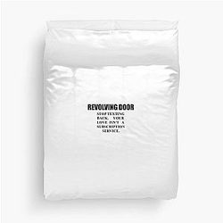 Revolving door Tate McRae Quote Emotional and Relatable Lyrics Duvet Cover